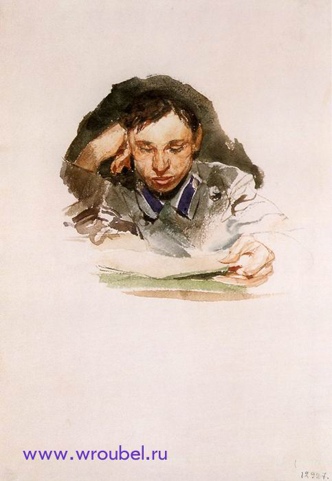 1882 Врубель М.А. "Портрет студента."