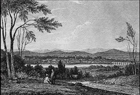 Вид Сантьяго в 1840 г. (П. О`Хиггинс)