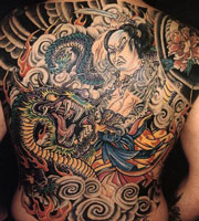 Татуировка на спине в китайском стиле
