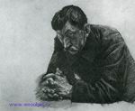 Врубель М.А. Санитар. 1903-1904. Бумага, карандаш. 26,8х37,2. ГТГ