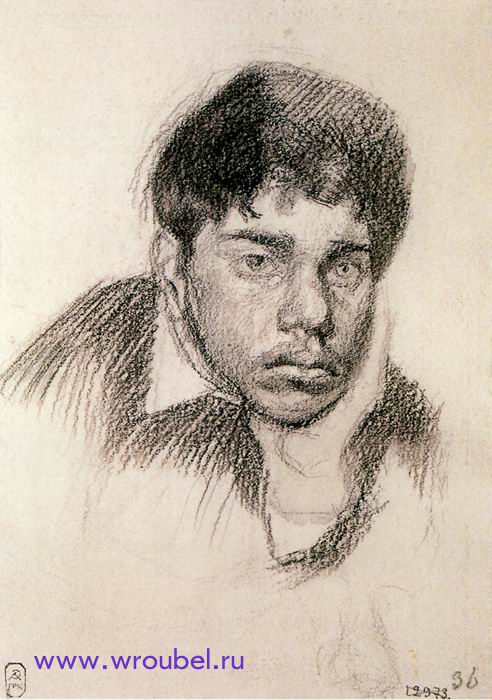 1884 Врубель М.А. "Портрет юноши."
