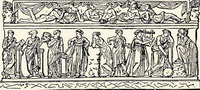 Девять муз (изображение на греческом саркофаге)