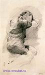 Врубель М.А. Спящий мальчик. 1885-1886. Бумага, графитный карандаш. 19,7х11,7. ГРМ